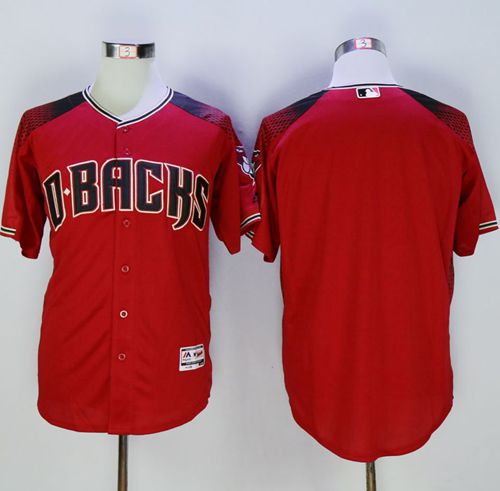 Diamondbacks Blank Red/Brick New Cool Base Stitched MLB Jersey